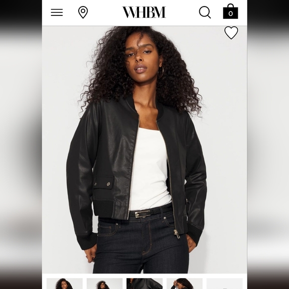 White House Black Market Sleek Black Bomber Jacket - Picture 2 of 5